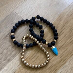 Trio of II Embers Beaded Bracelets